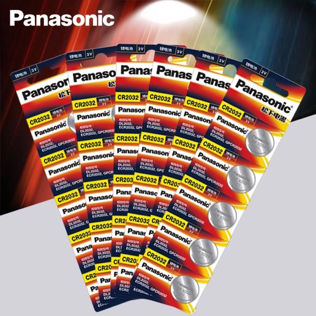 ถ่านกระดุม Panasonic Original 5pcs/lot cr 2032 Button Cell Batteries 3V Coin Lithium Battery