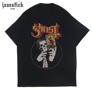 เสื้อยืด พิมพ์ลาย BAJU DISTRO STREETWEAR BAND GHOST 2 BY JAMSTICK MERCHANDISE สําหรับผู้ชาย และผู้หญิง