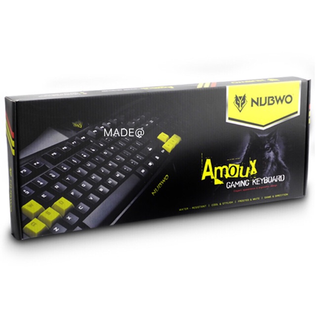 NUBWO  Keyboard Gaming คีย์บอร์ด เกมมิ่ง รุ่น Amoux NK-002 USB คีย์บอร์ดสำหรับเล่นเกมส์