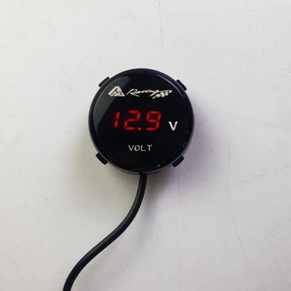 ที่วัดแบตดิจิตอล แบบแปะ Volt Meter ทรงกลม สีแดง สีน้ำเงิน