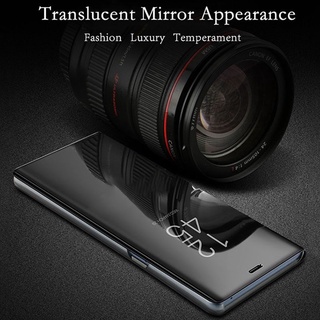 เคส Xiaomi Mi Redmi Note 7 8 6 Pro 7A 8A Clear View Mirror Stand Cover Flip Case PU Leather Phone Bumper Cases note8 note7 note6 redminote8 mi8 xiaomi8 redminote7 redminote6 pro