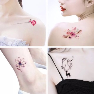 Tattoo แทททู สติกเกอร์รอยสัก  สักลาย ลายเก๋ๆ สวยๆ สักลายแบบไม่เจ็บตัว มินิมอลมาก