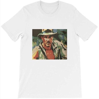 เสื้อยืดคอกลมเสื้อยืด พิมพ์ลายภาพยนตร์ Indiana Jones 80s Pop Art สไตล์วินเทจ สําหรับผู้ชายS-5XL