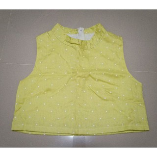 เสื้อครอปงานสวยสีสดลายดอทน่ารัก
