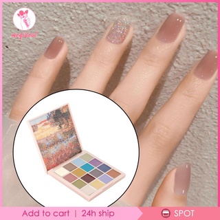 Solid Nail Gel Palette Kit Pigmented LED Required Trendy for Home Nail Salon