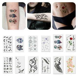 💎♥ Cool Unisex แขนที่ยาวนานแขนชั่วคราว Tattoo สติกเกอร์กันน้ำ