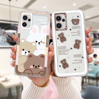 เคสใส OPPO A5S A3S A76 A96 A16 A95 A55 A15 A54 A7 A5 A9 A31 A53 A33 2020  A57 A57E A57S A77 Reno 4 5 5K 6 7 8 F21PRO   A1K A16E A16K A54S Reno 4 5F 4F 4 5 06 Lite A74 A15S A52 A11K   ใส กันกระแทก ลายหมีเท็ดดี้ สําหรับ เคสโทรศัพท์