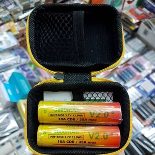 Vapcell 18650 สีทอง 3600mAh 3.7V  35A*  2ก้อนพร้อมกระเป๋า ของใหม่ ของแท้