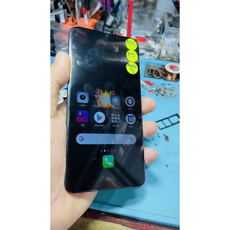ขายจอแท้oppo-A5s/A7/Raelme3ทัสกรีนได้ทุกจุดกระจกแตกตามภาพ