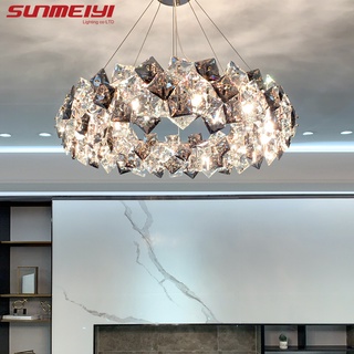 Sunmeiyi โคมไฟระย้า Led สไตล์นอร์ดิกสําหรับตกแต่งห้องนอนห้องรับประทานอาหาร