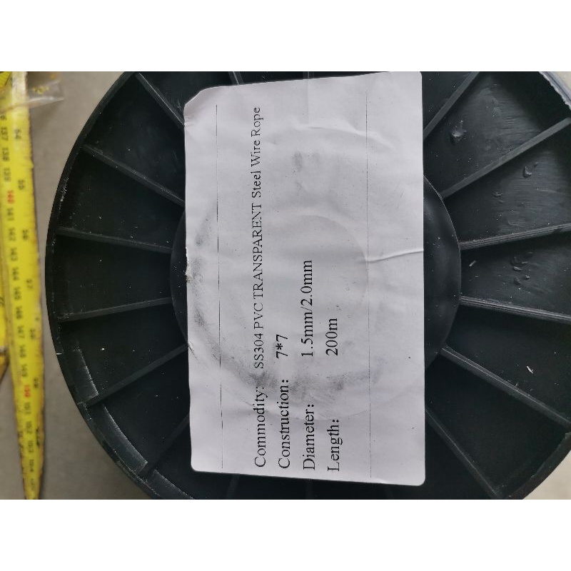 สลิงสแตนเลสหุ้มปลอก PVC สีใส สำหรับติดตั้งตาข่ายกันนก - รูปที่ 3