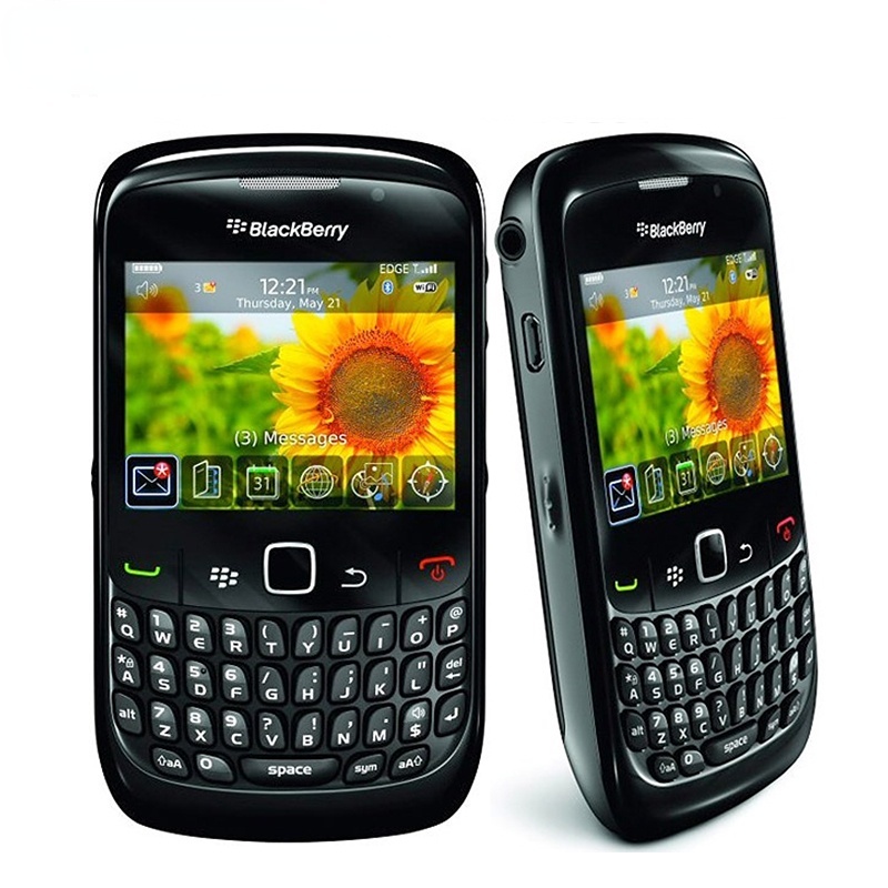 Blackberry 8520 Original 8520 Curve โทรศัพท์มือถือสมาร์ทโฟนปลดล็อค 3G WIFI 8520 โทรศัพท์มือถือ