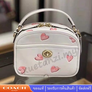 COACH C3920 กระเป๋าผู้หญิง แฟชั่น กระเป๋าสะพาย กระเป๋าถือ ลายหัวใจ