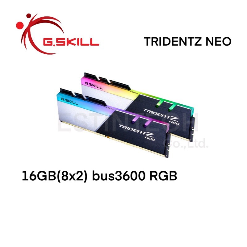 RAM(แรม) DDR4 (3600) 16GB(8x2) G.Skill Trident Z Neo RGB ของใหม่ประกัน LT