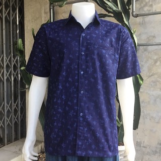 เสื้อเชิ๊ตหม้อฮ่อมพิมพ์ลายชาย3กป