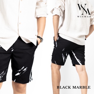 กางเกงขาสั้นลายหินอ่อน(สีดำ) : Black Marble Short Pant