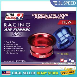 UMA RACING Jl SPEED AIR FUNNEL UMA กรวยแข่งรถ 50 มม. 55 มม. (สีฟ้า / สีแดง)