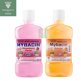 Mybacin Junior 250 ml. มายบาซิน จูเนียร์ น้ำยาบ้วนปาก