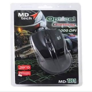 [ ใส่ OFFI198 ลด15%] เมาส์ optical สีดำ MD Tech MD -181 USB