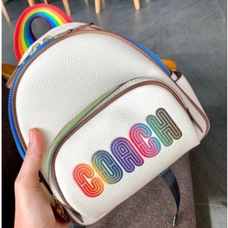 COACH MINI COURT BACKPACK WITH RAINBOW COACH