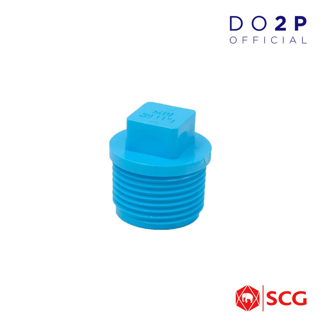 [เซ็ต 10 ตัว] ปลั๊กอุดเกลียวนอก1/2นิ้ว(4หุน),3/4นิ้ว(6หุน),1นิ้ว พีวีซี ตราช้าง เอสซีจี SCG Valve Plug PVC [10PCS/Set] - รูปที่ 4