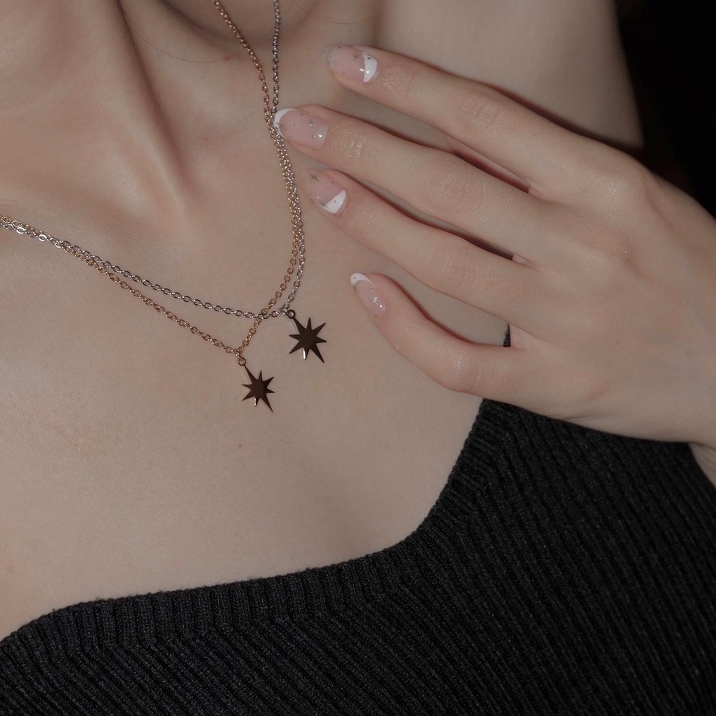 [U.GO.GIRLS] Gleam Necklace — สร้อยคอ Sparkle with Titanium Steel