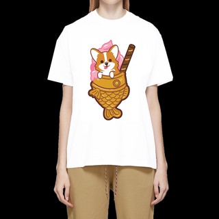 เสื้อลายหมา DF20 เสื้อยืด เสื้อยืดลายหมา สุนัขคอร์กี้ เสื้อยืดพิมพ์ลาย corgi dog T Shirt