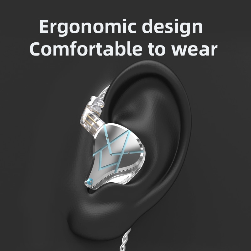 KZ ASX 20BA Units HIFI In Ear Earphone Bass DJ Monitor Earbuds Noise ...
