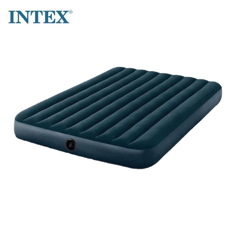 INTEX ที่นอนเป่าลม สีเขียว Classic Downy Airbed ที่นอน ที่นอนปิคนิค เบาะรองนอน เบาะลม 2.5 3.5 4.5 5 6 ฟุต ที่นอนสูบลม