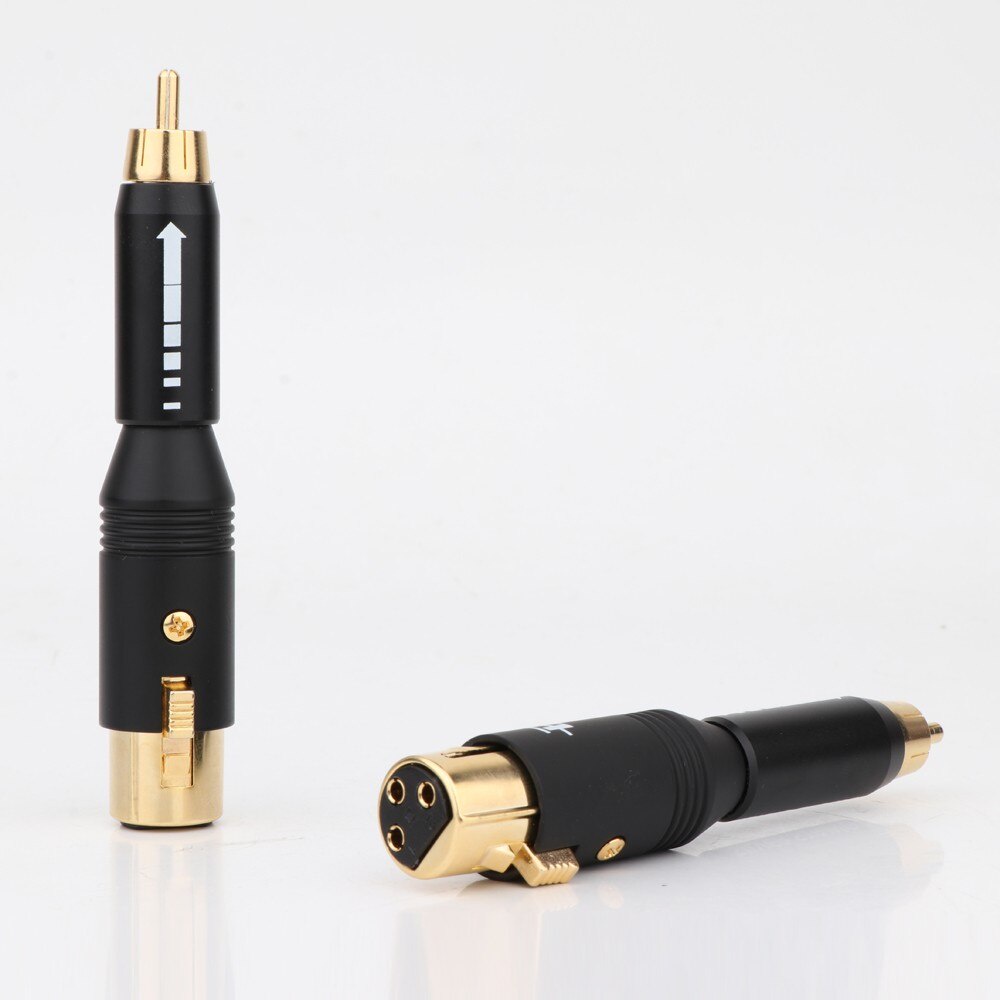 Preffair High Performacn audio RCA Male to XLR Female Gold Plated adapter Connector for Amplifier  2male 2 female