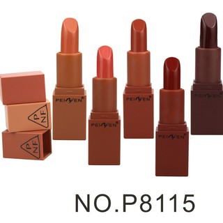 ลิปสติกลิปกลอสเนื้อแมทติดทนนานกันน้ำ เชท5เเท่ง5สี NO.P8115