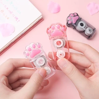 เทปกาวลบคำผิด ลายเท้าแมวน่ารัก 5mm*6m ✨ เทปแก้ไขคำผิด สีขาว ใช้ลื่น ของใช้สำนักงาน อุปกรณ์นักเรียน