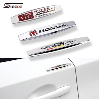 Sieece MUGEN โลหะสัญลักษณ์สำหรับ Honda Civic City Jazz Accord Brio HRV Mobilio CRV BRV Odyssey ป้ายอัตโนมัติ สติ๊กเกอร์ติดรถยนต์ สติ๊กเกอร์ติดรถยนต์ แต่งรถ