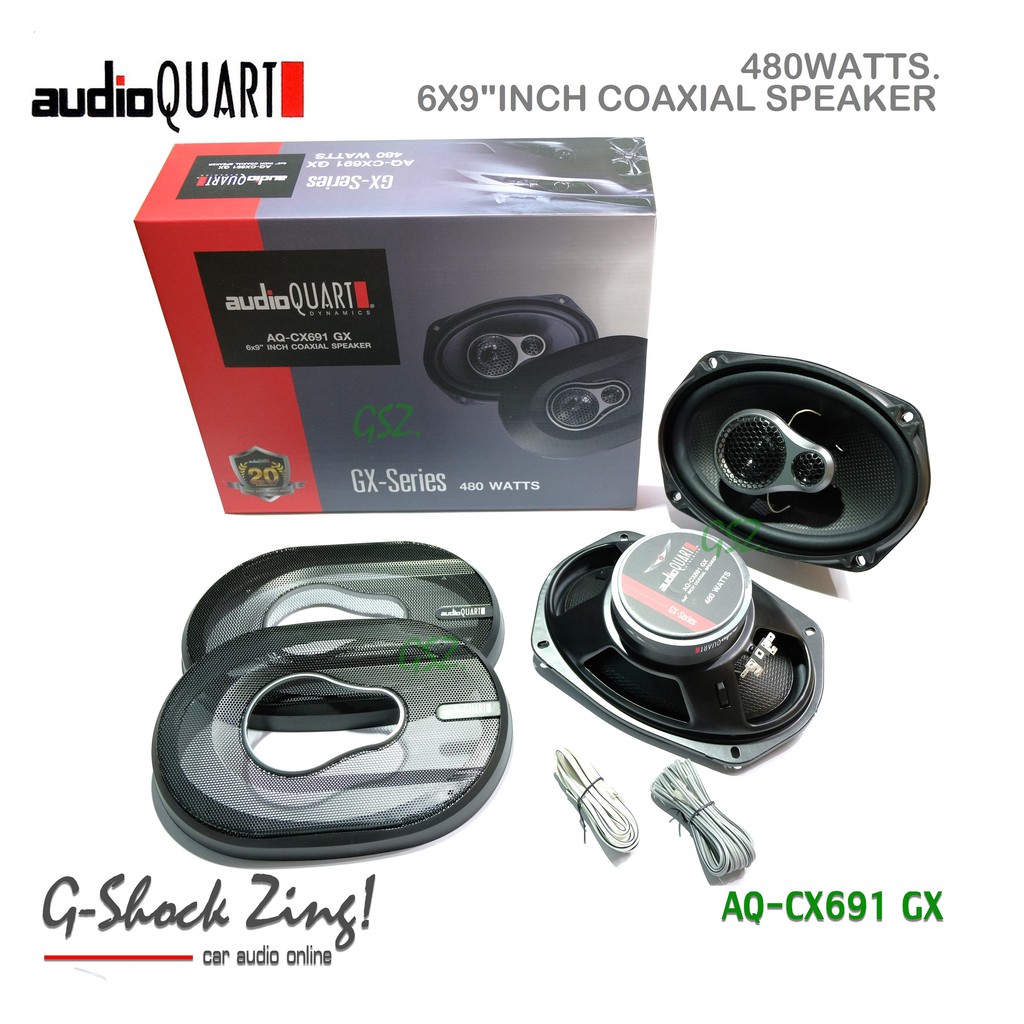 AUDIO QUART ลำโพง6X9นิ้ว แกนร่วม 3ทาง กำลังขับ 480Watts.(125W RMS) AUDIO QUART รุ่น GX Series AQ-CX691 GX NEW! =1 คู่