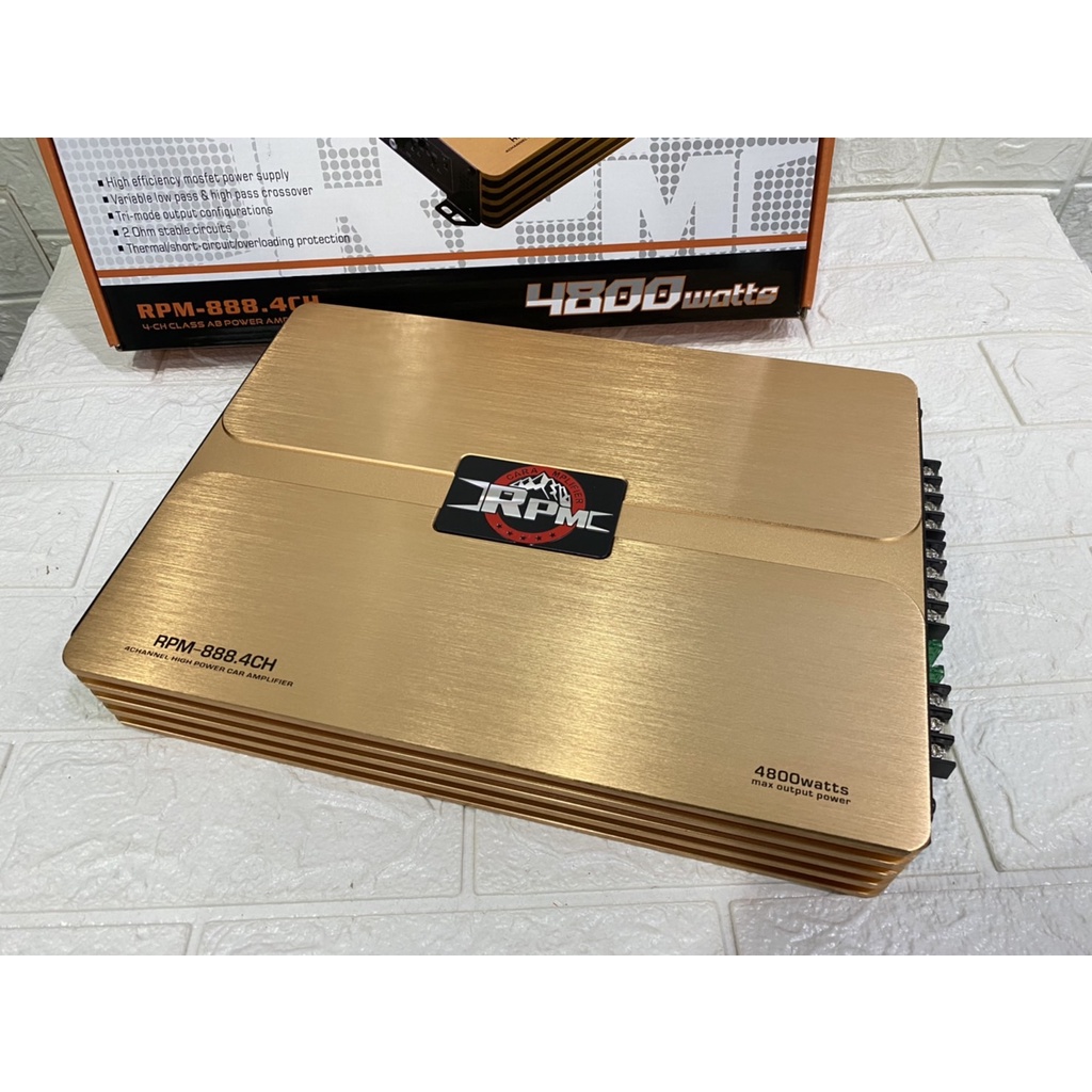 พาวเวอร์แอม คลาสAB RPM PR-888.4 4CH AB กำลังขับ 1200W ของใหม่ ขายดีที่สุด เน้นเสียงใส ชัดเจน รายละเอ