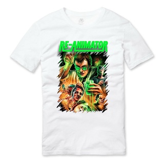 เสื้อยืดลําลอง แขนสั้น คอกลม พิมพ์ลายภาพยนตร์สยองขวัญ Re-Animator Cult สีขาว เข้ากับทุกการแต่งกาย สําหรับผู้ชายสามารถปรั