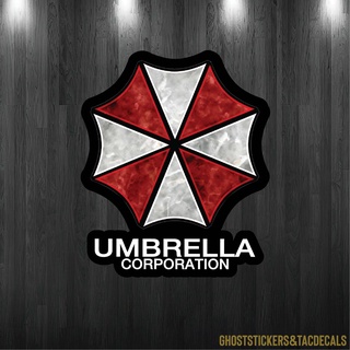 02สติกเกอร์โลโก้Umbrella Corporation งานพิมพ์ Resident Evil/Bio Hazard แต่งรถ มอเตอร์ไซค์