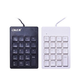 Oker คีย์บอร์ดแป้นตัวเลขหัวเสียบ USB Super Slim Mini Keypad  รุ่น SK-975