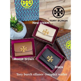 แท้💯 outlet Tory burch ellanor compact wallet สำหรับสาว ๆ ที่ไม่ชอบจัดเก็บ