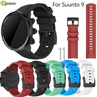 24 มม.สายนาฬิกาข้อมือซิลิโคนสำหรับ Suunto 9 / D5 /Suunto 9 Brao / sport baro /spartan sport wrist hr baro