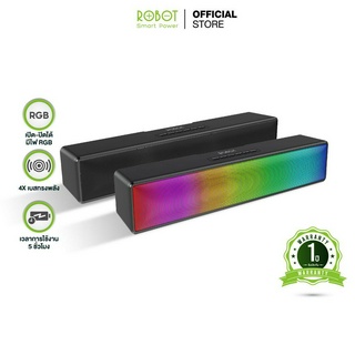 [สินค้าขายดี] ROBOT รุ่น RB580 ลำโพงบลูทูธ ลำโพงซาวด์บาร์ ลำโพงไฟ RGB 10 วัตต์ (เปิด/ปิดไฟได้) Speaker Bluetooth 5.1 รองรับแฮนด์ฟรี / TF Card รับประกัน 1 ปี