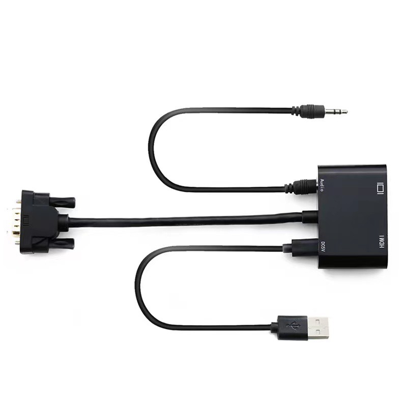 VGA TO HDMI อะแดปเตอร์ VGA Splitter 3.5 มม.Audio รูปที่ 3