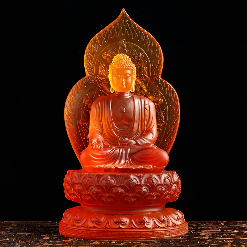 ❡◈▽Imitate Liuli Guanyin Buddha statue sculpture, modern art sculpture crafts, home loft living room deco Chinese Buddha