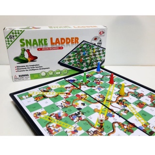 เกมส์บันไดงู กระดานแม่เหล็ก Snakes and Ladders เกมส์บันไดงูแม่เหล็ก บอร์ดเกมส์ของเล่นเพื่อฝึกทักษะและเพื่อความสนุกสนาน