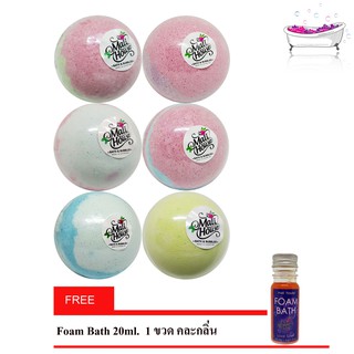 6 กลิ่นX150g Strawberry ,Orchid,Cherry B.,Twilight W.,Ocean,Melon Free Foam Bath 20ml