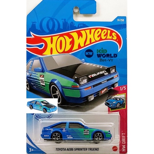 Hot Wheels basic Toyota AE86 Sprinter Trueno GTB26 รถโมเดล