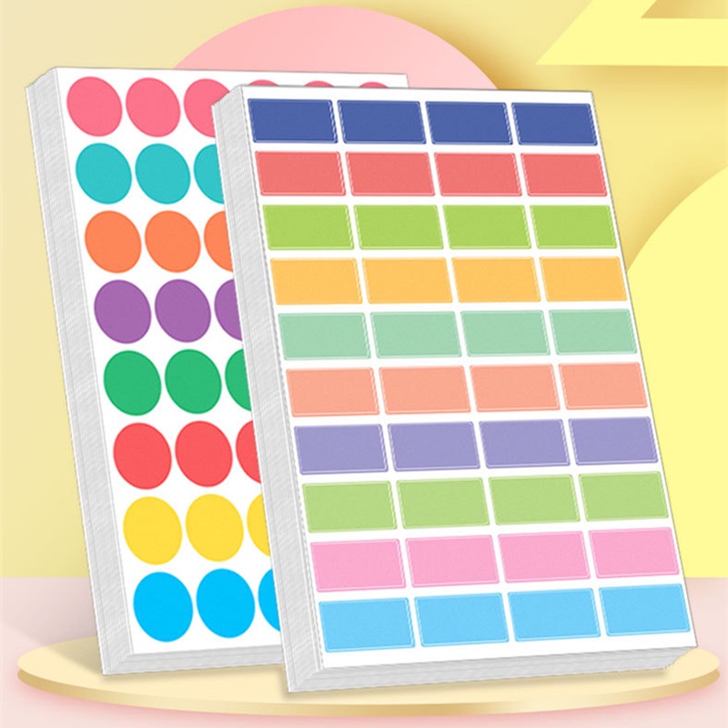 สติกเกอร์ฉลาก ทรงสี่เหลี่ยมผืนผ้า กันน้ํา คละสี 25 มม. 1 แผ่น ต่อแพ็ค ราคา ถูกที่สุด ดีลบีเคเค
