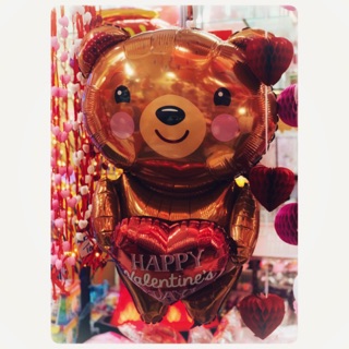 Valentines Bear Foil Balloon