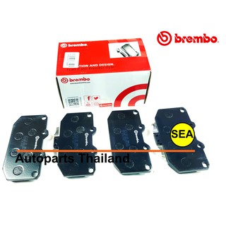 ผ้าเบรกหน้า  BREMBO รุ่น Black สำหรับ NISSAN (4 Pot) SKYLINE R32 R33 89-98  1ชุด