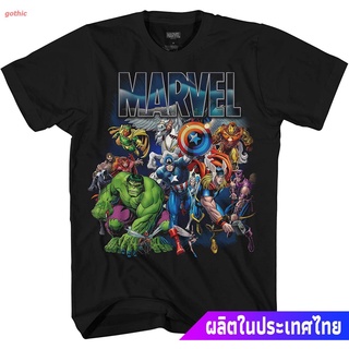 เสื้อยืดผ้าฝ้ายพิมพ์ลายแฟชั่น เสื้อยืดแขนสั้น Marvel Thor Hulk Iron Man Avengers Spiderman Daredevil Strange Loki Thanos